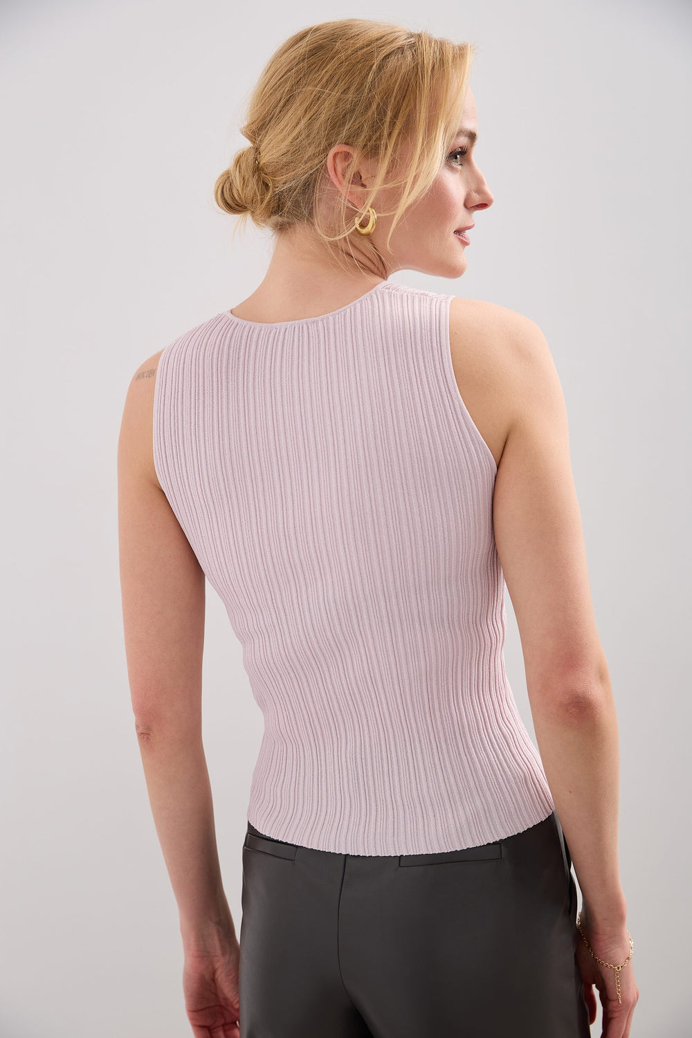 Textured sleeveless top
