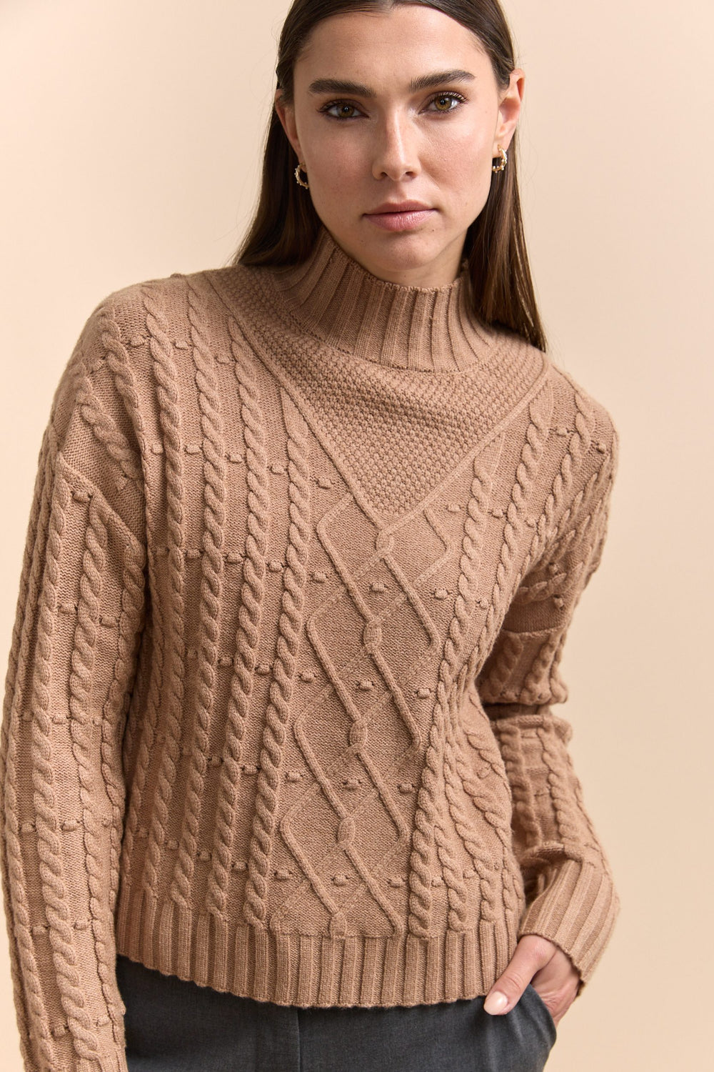 Oversized Cable-Knit Sweater