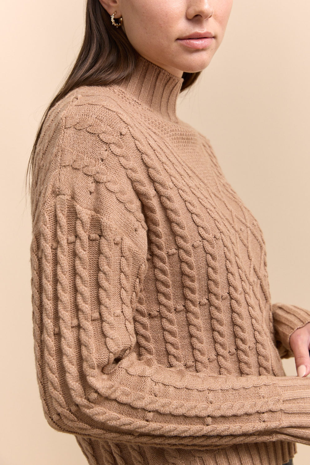 Oversized Cable-Knit Sweater