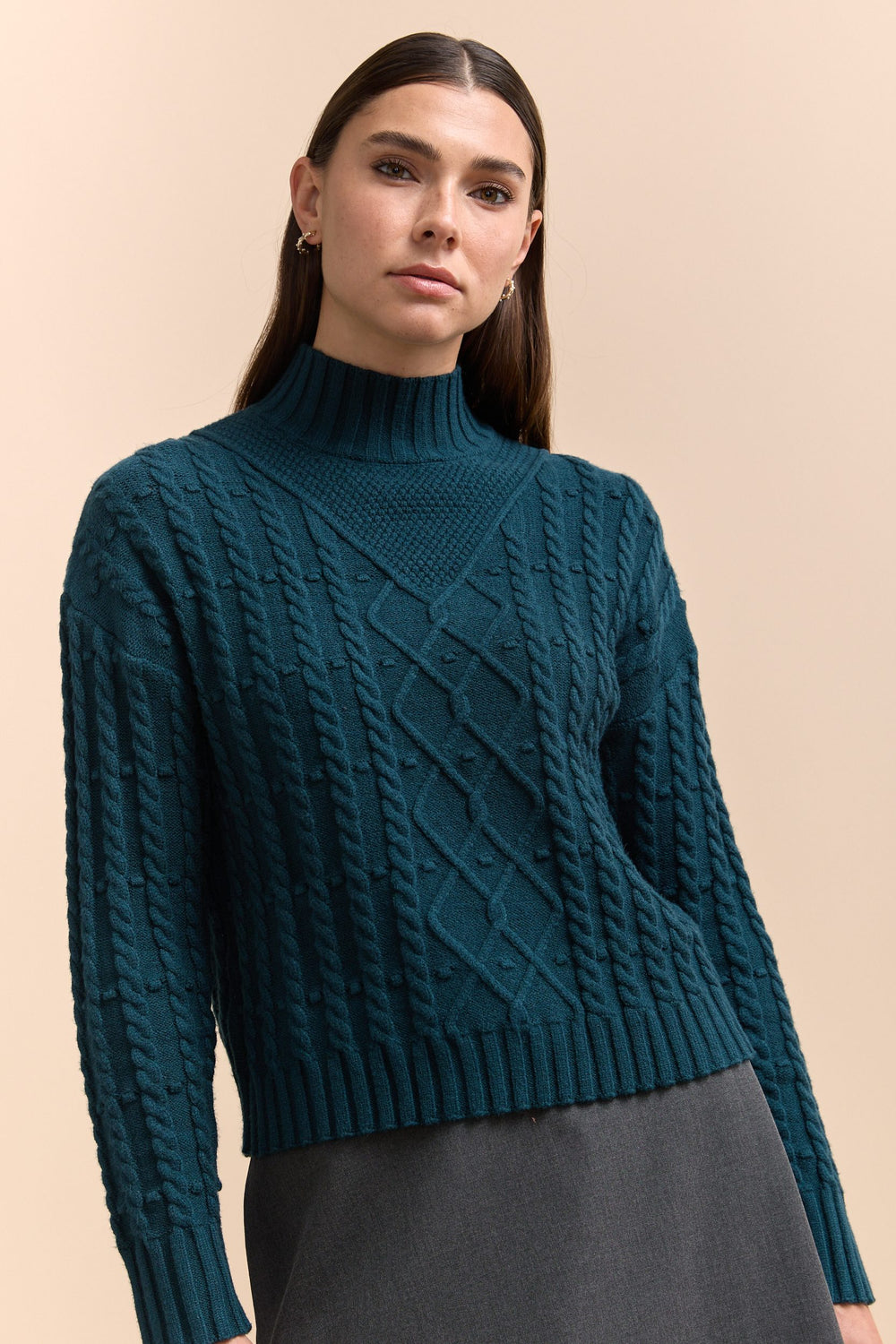 Oversized Cable-Knit Sweater