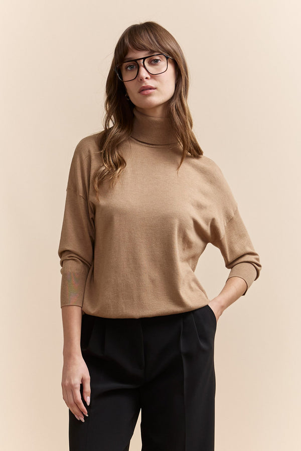 Loose turtleneck sweater