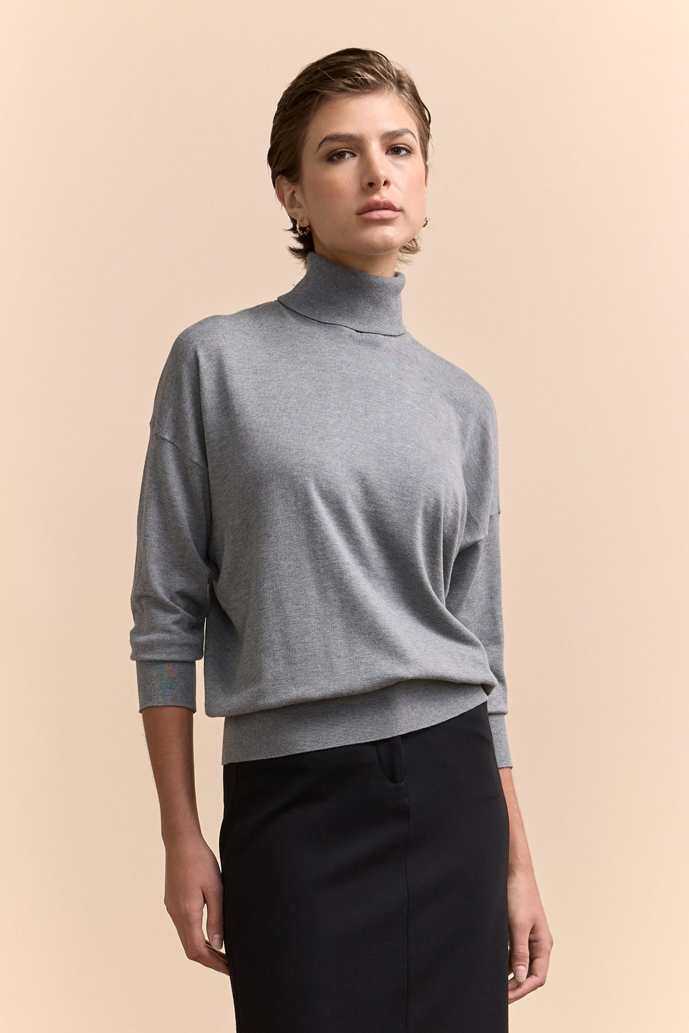 Loose turtleneck sweater