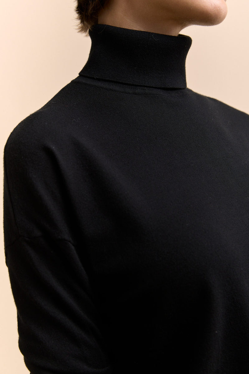 Loose turtleneck sweater