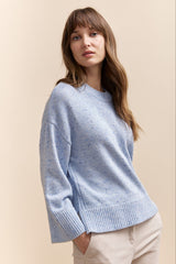 Crew neck cropped sweater