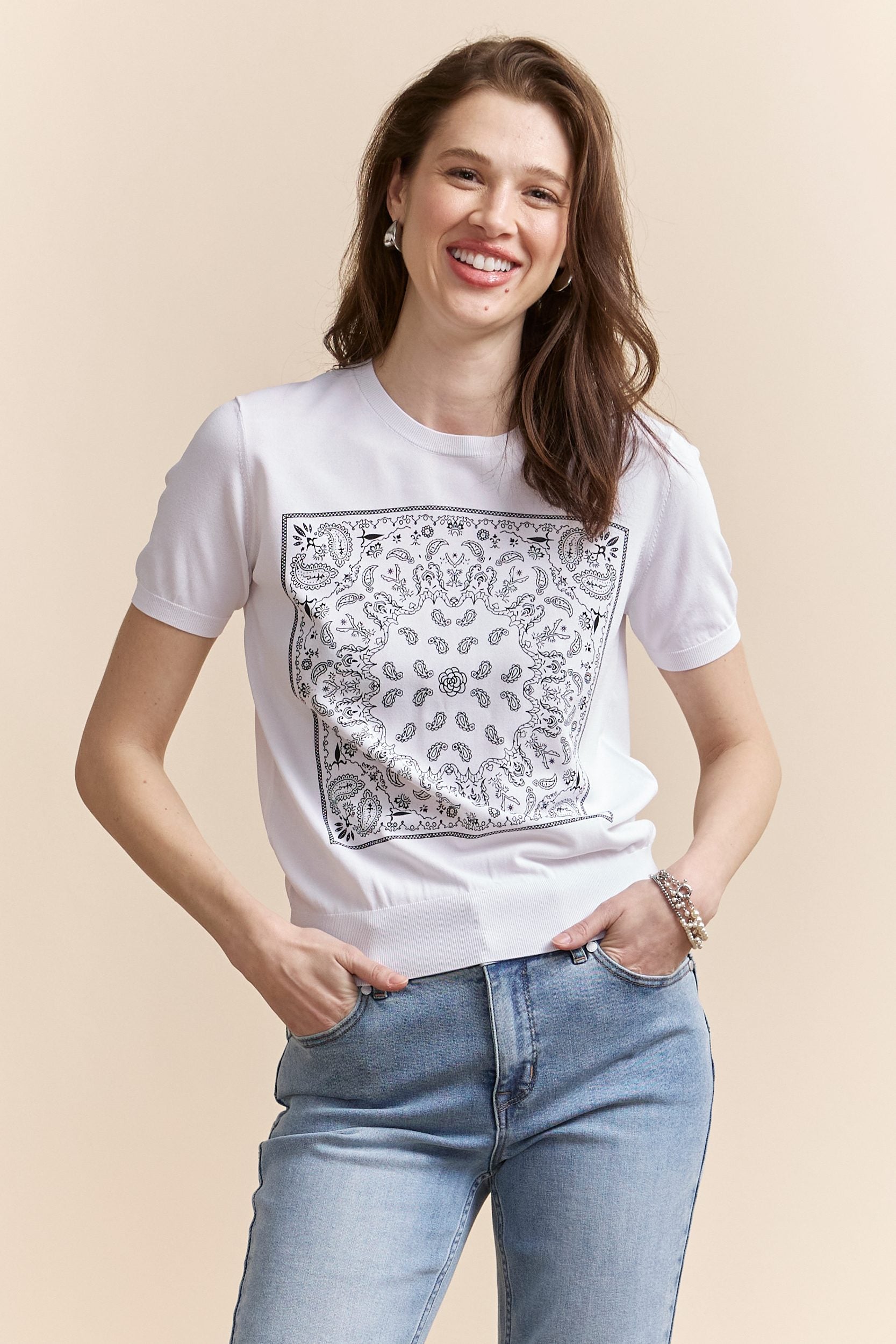 Paisley pattern top