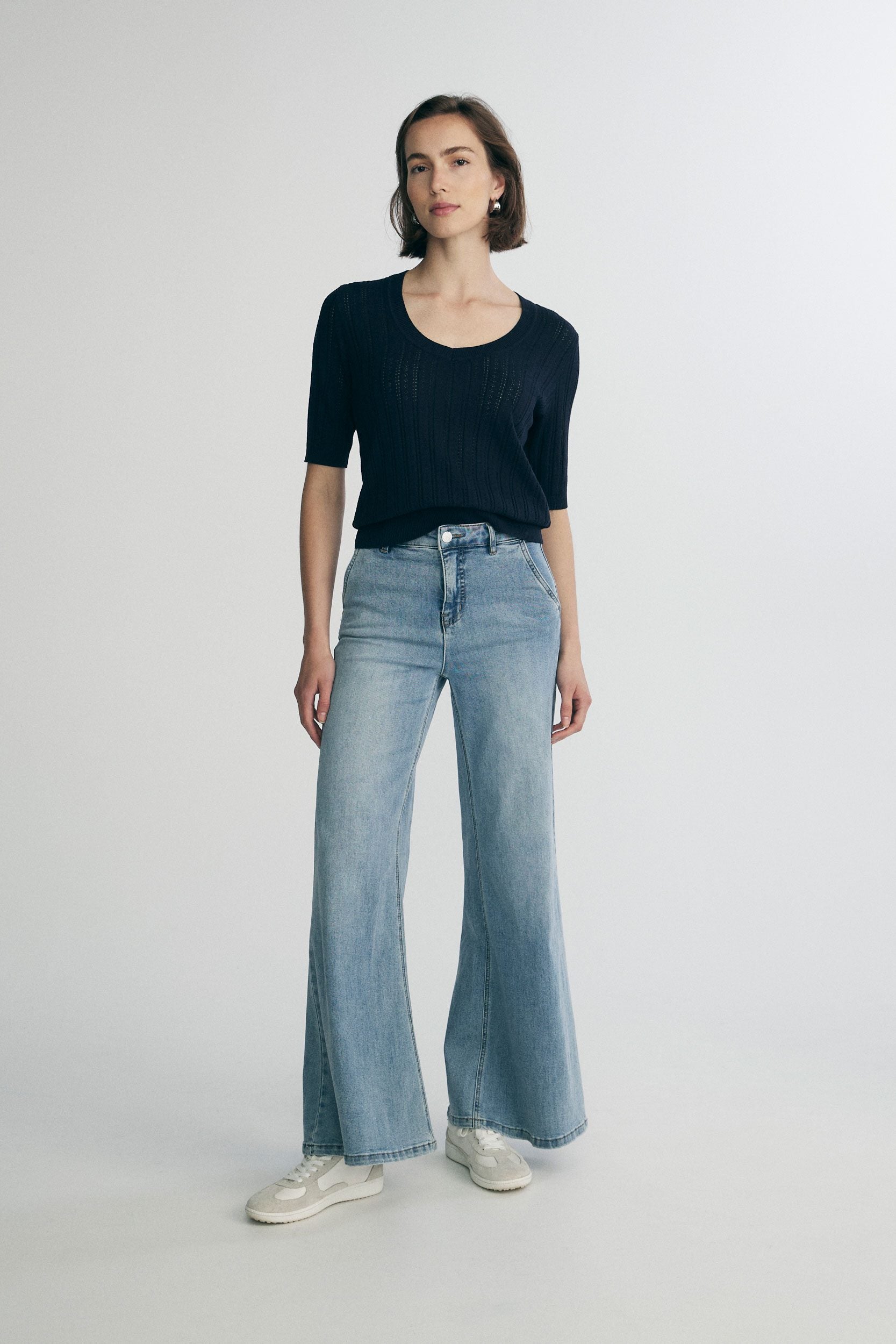 Pointelle sweater