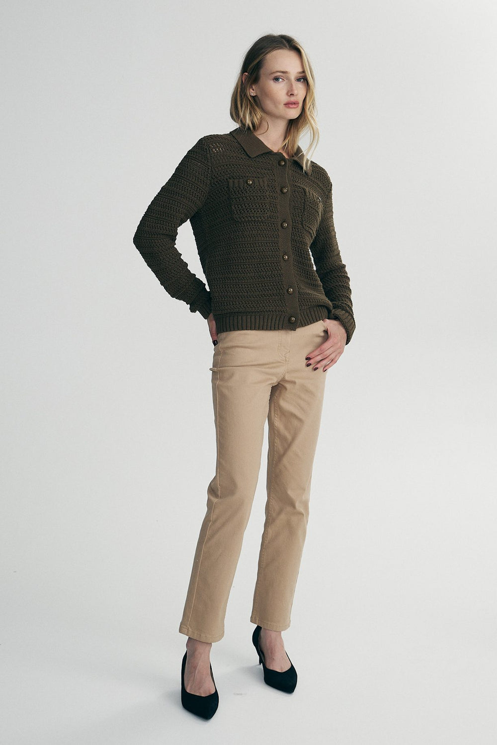 Textured cardigan