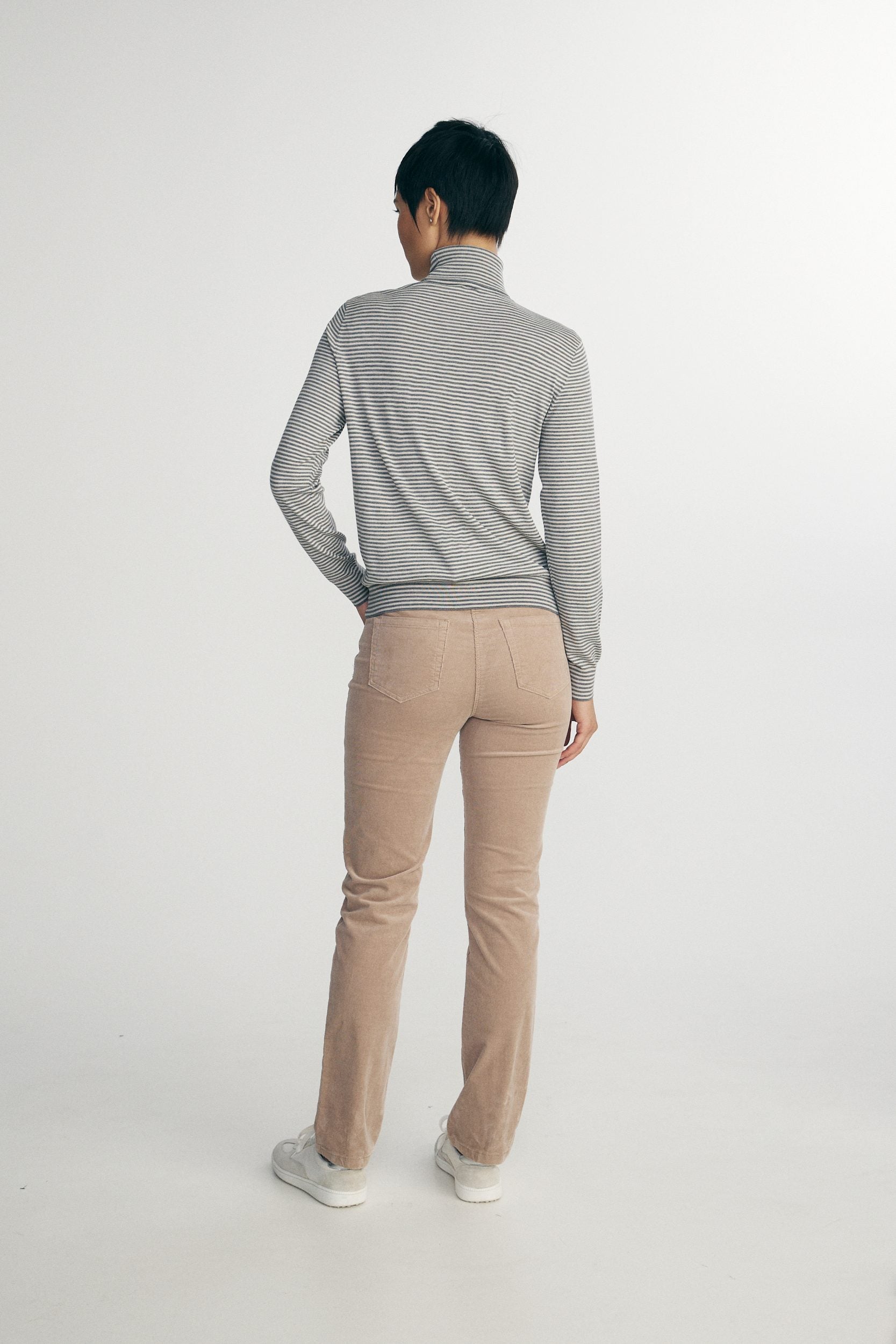 Striped turtle neck sweater