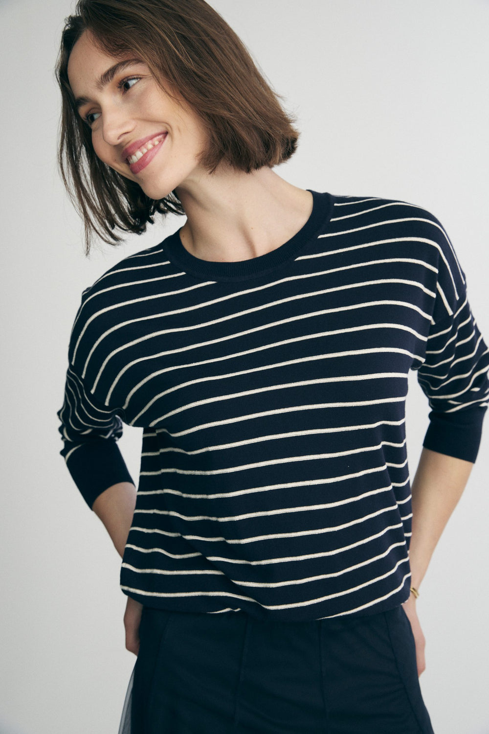 Loose crew neck sweater
