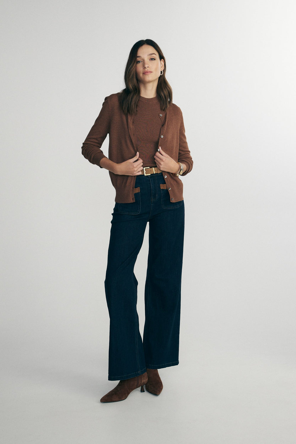 Crew neck cardigan
