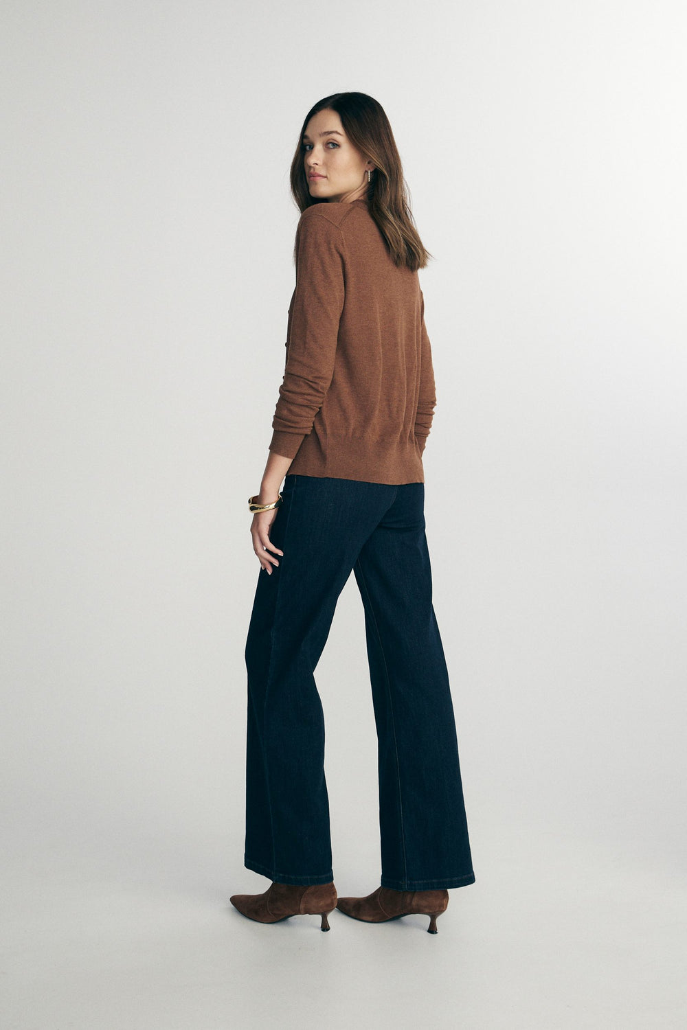 Crew neck cardigan