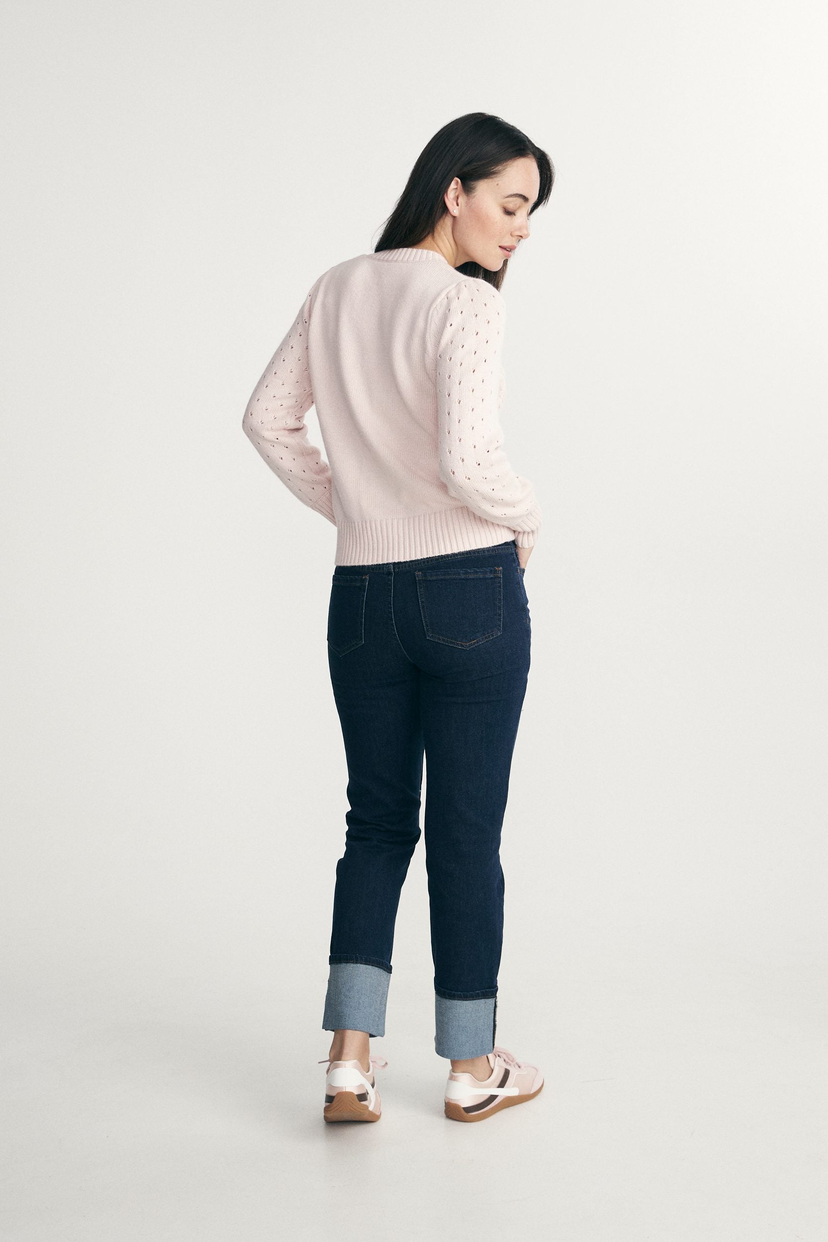 Embroidered knit cardigan