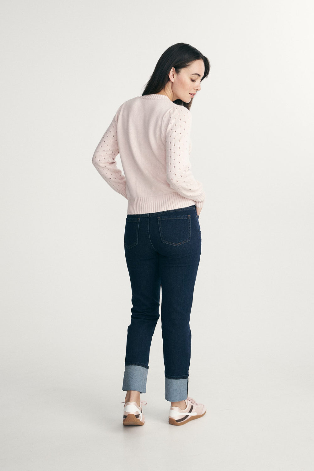 Embroidered knit cardigan