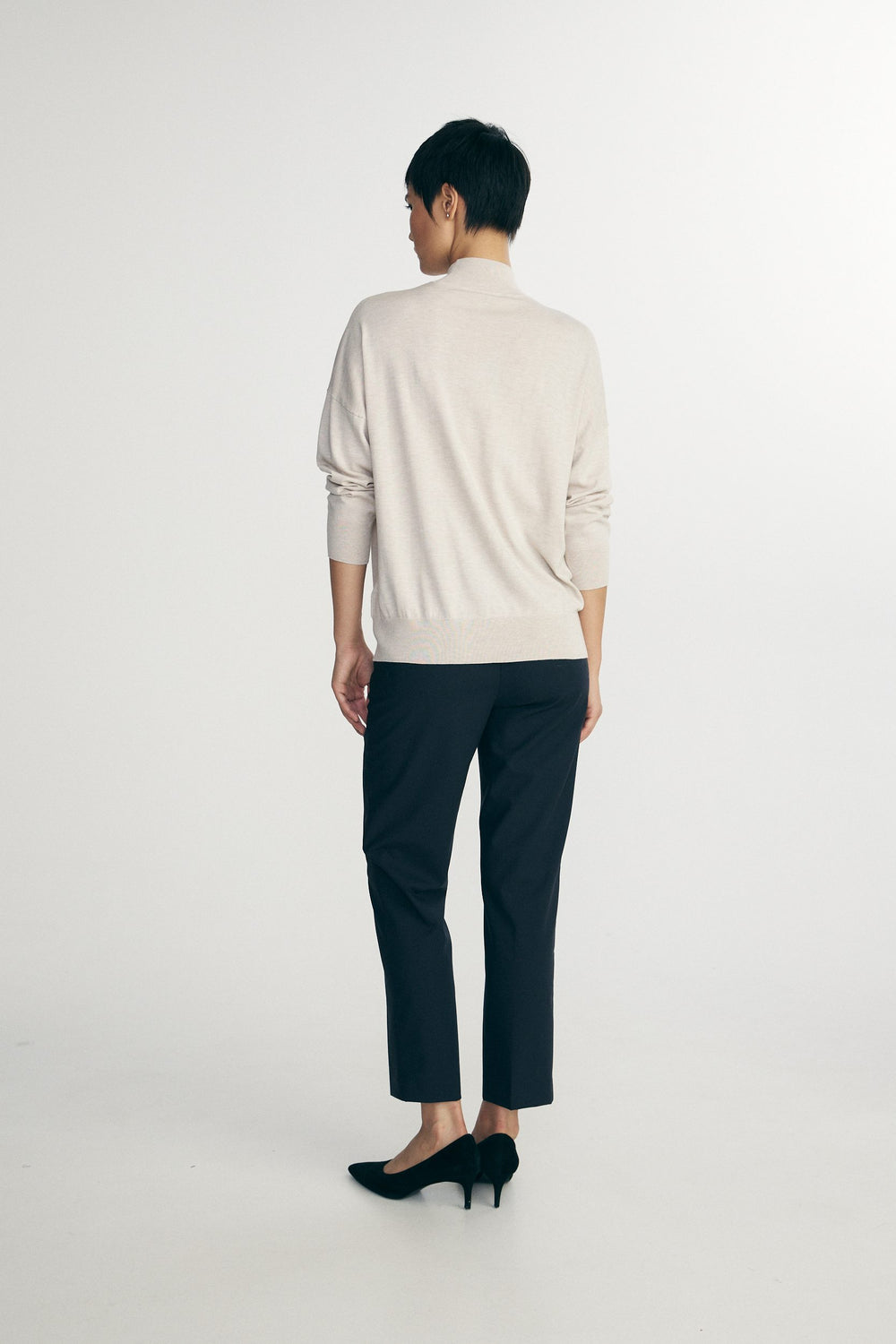 Loose mock neck sweater