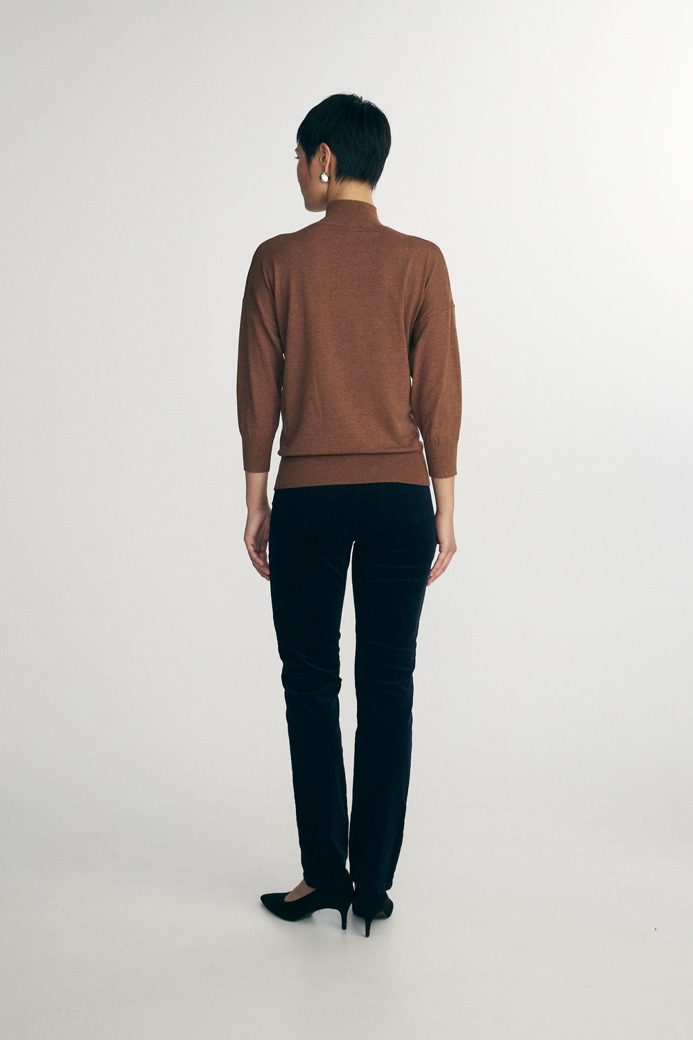 Loose mock neck sweater