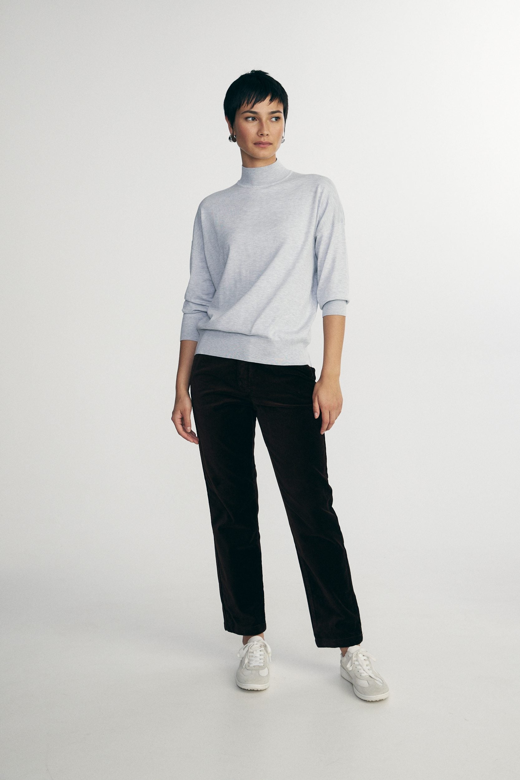 Loose mock neck sweater