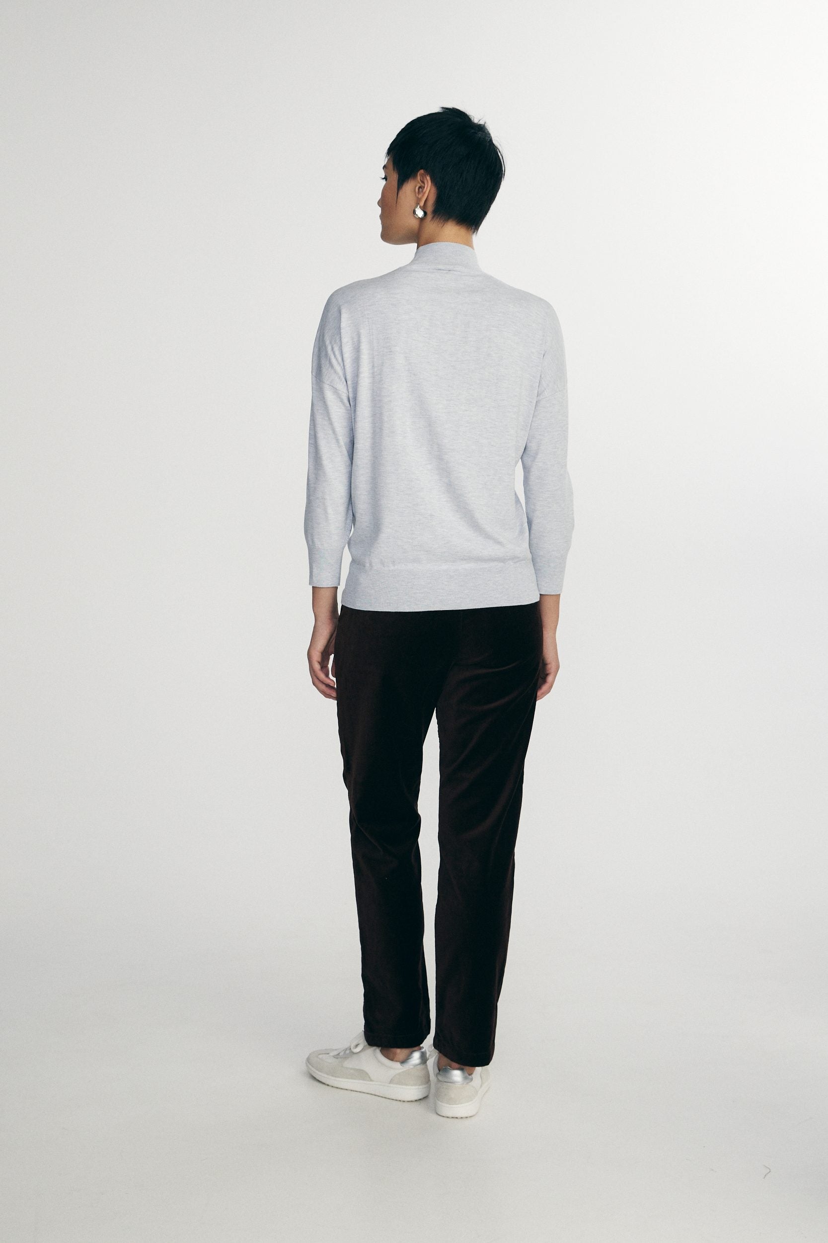 Loose mock neck sweater