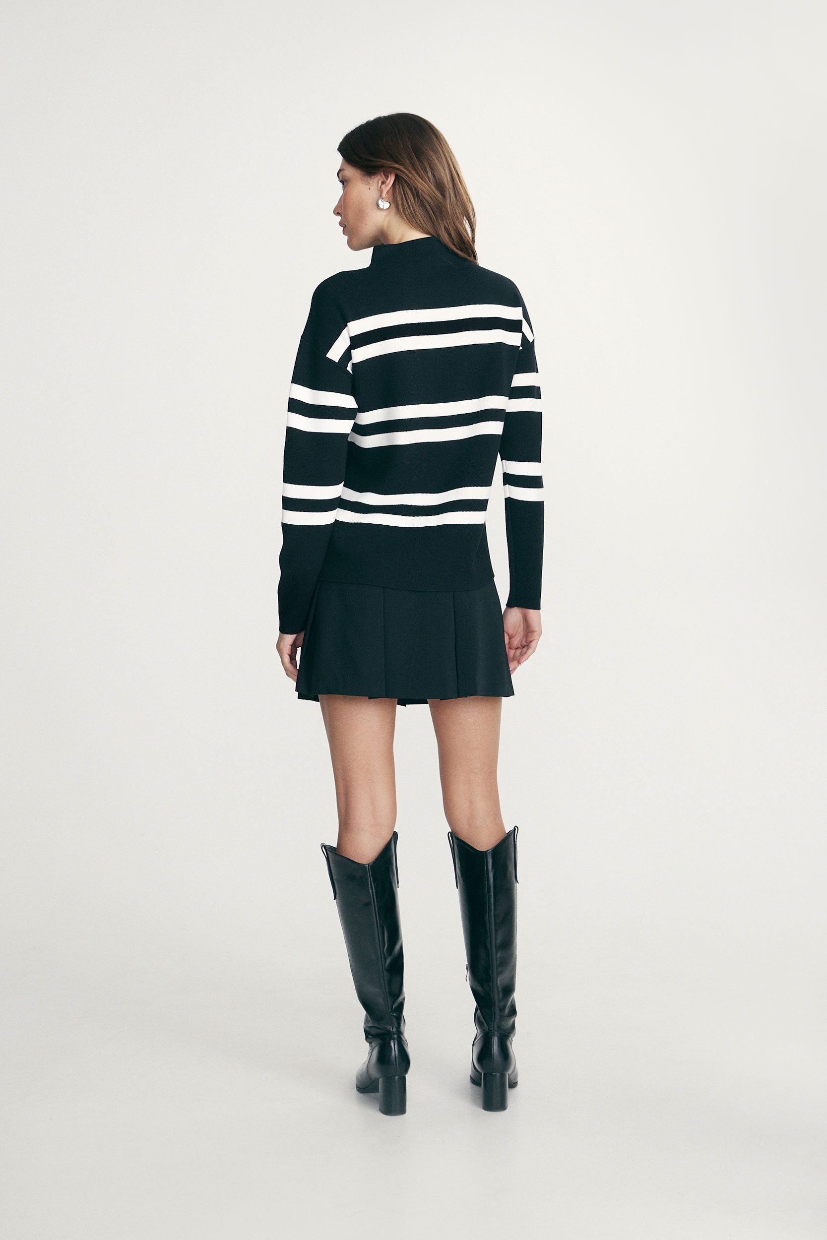 Relaxed fit striped sweater