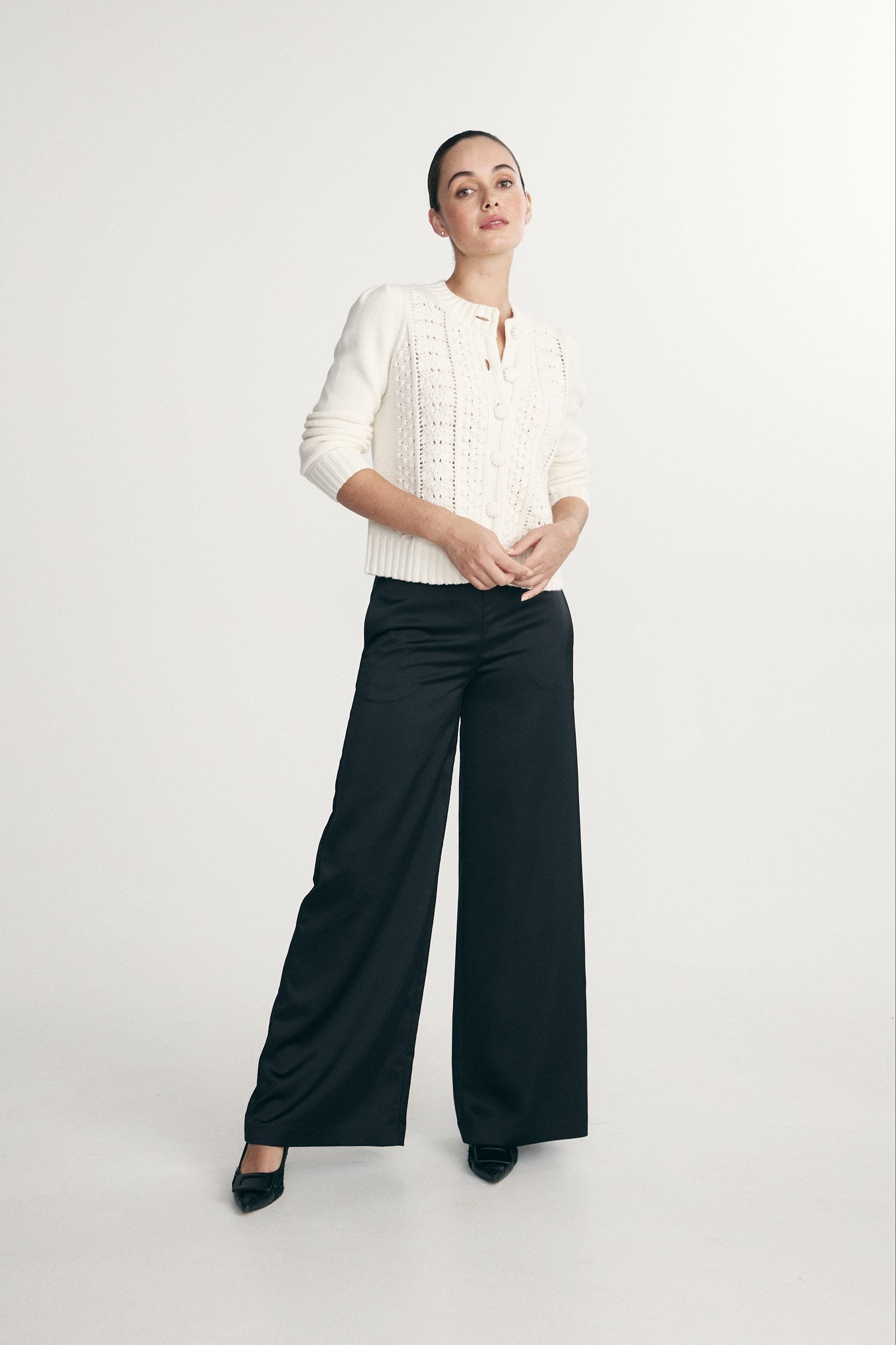 Textured knit cardigan