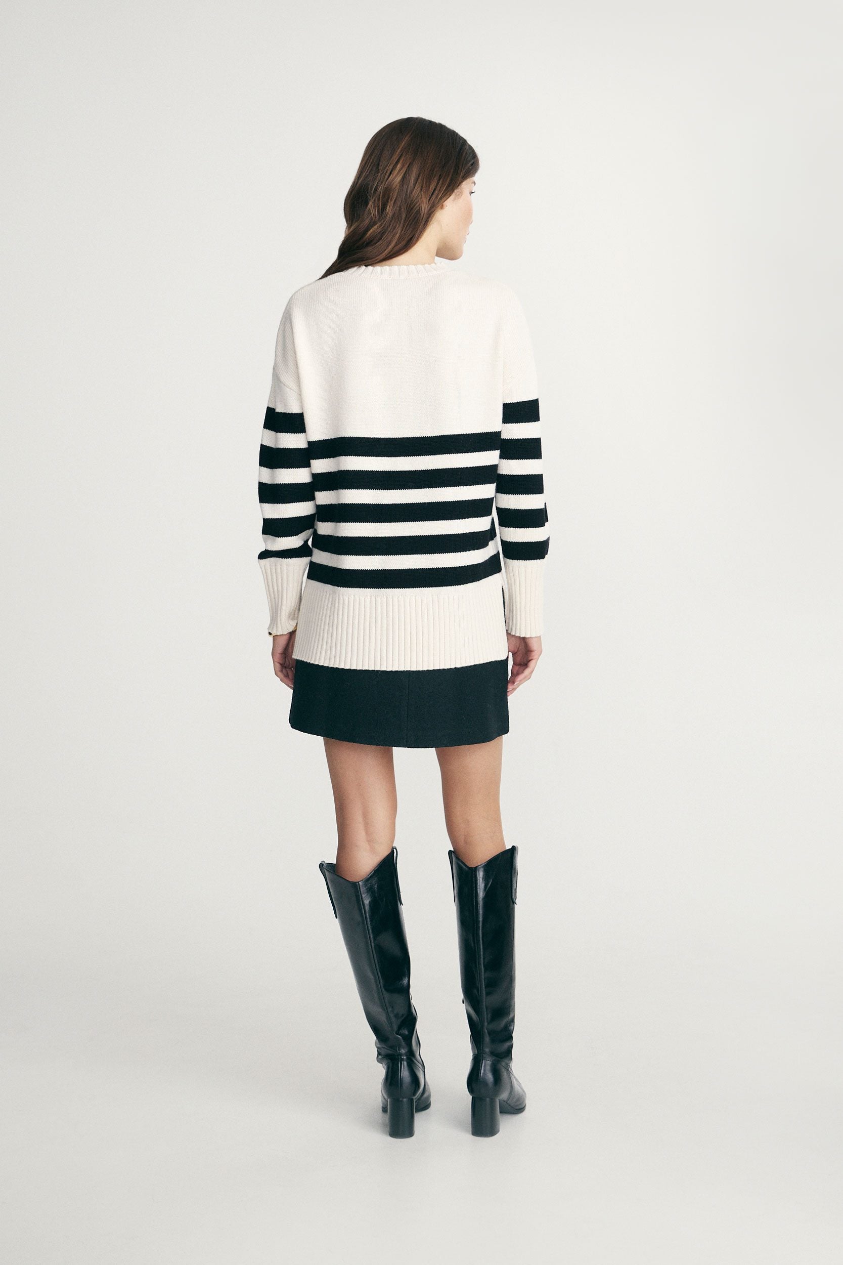 Relaxed fit striped sweater