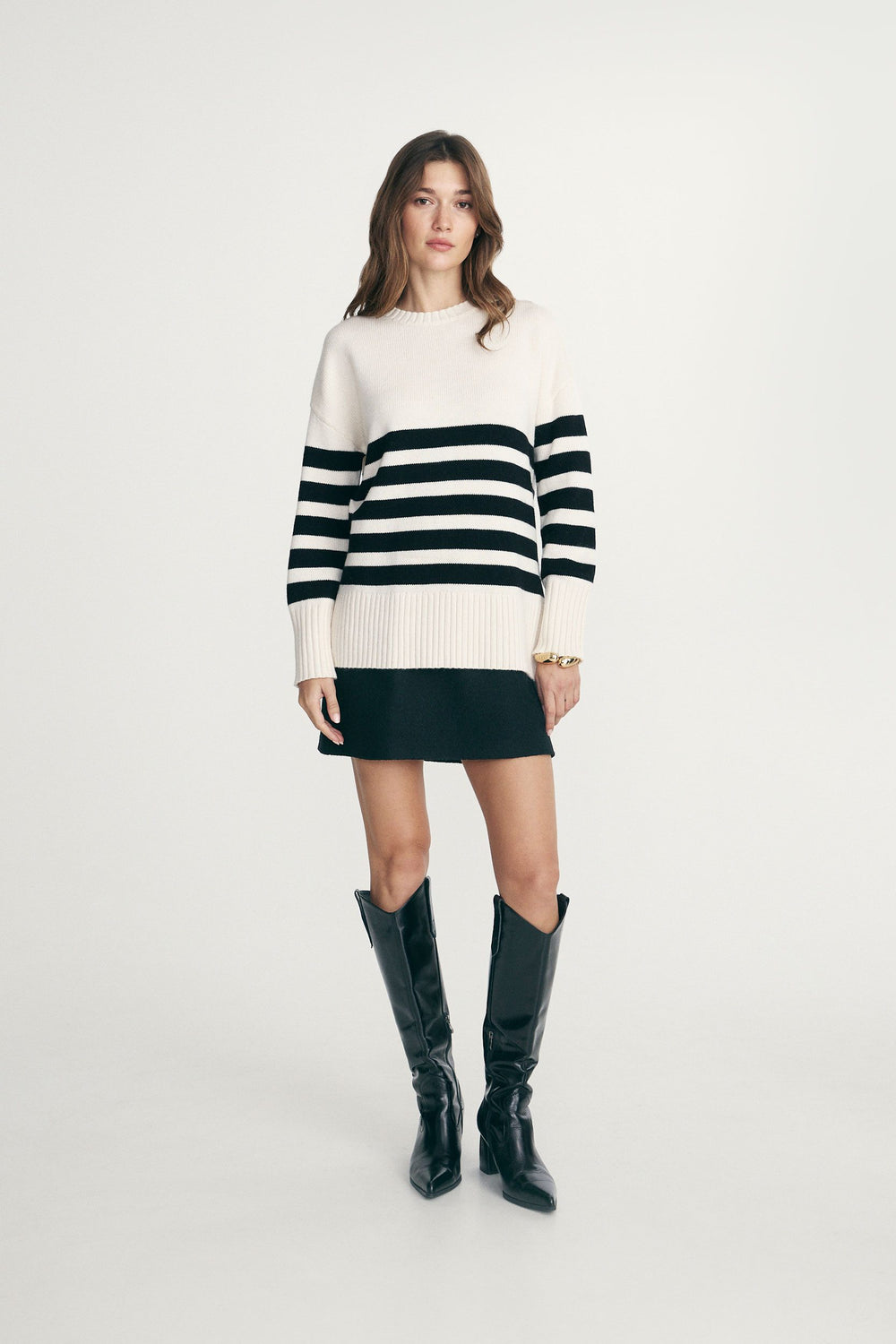 Relaxed fit striped sweater