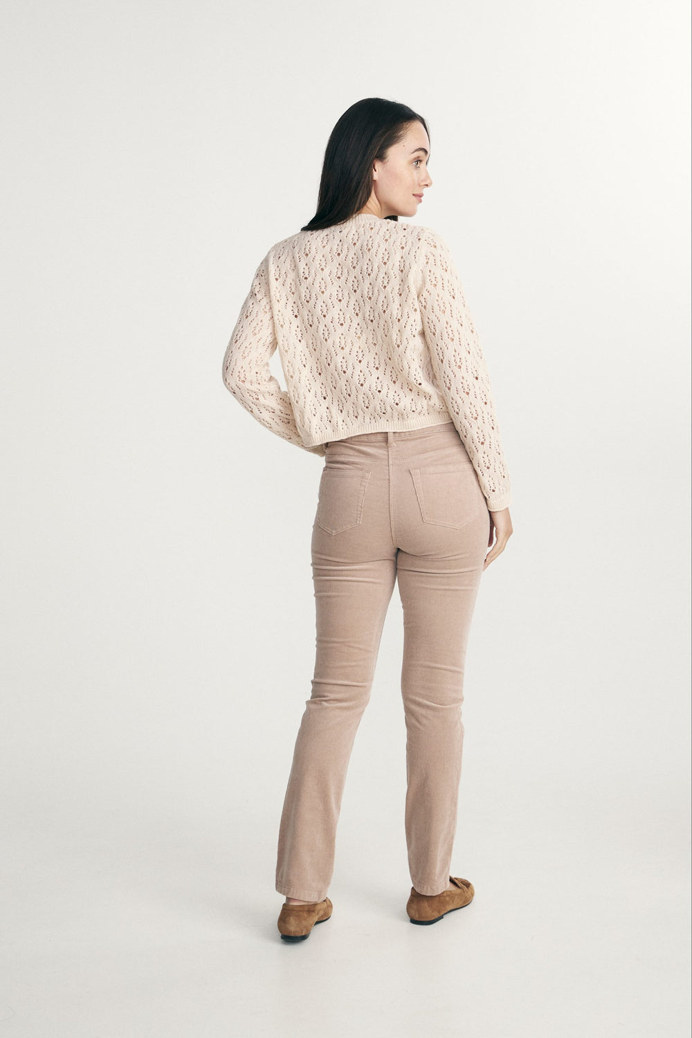 Textured crew neck sweater