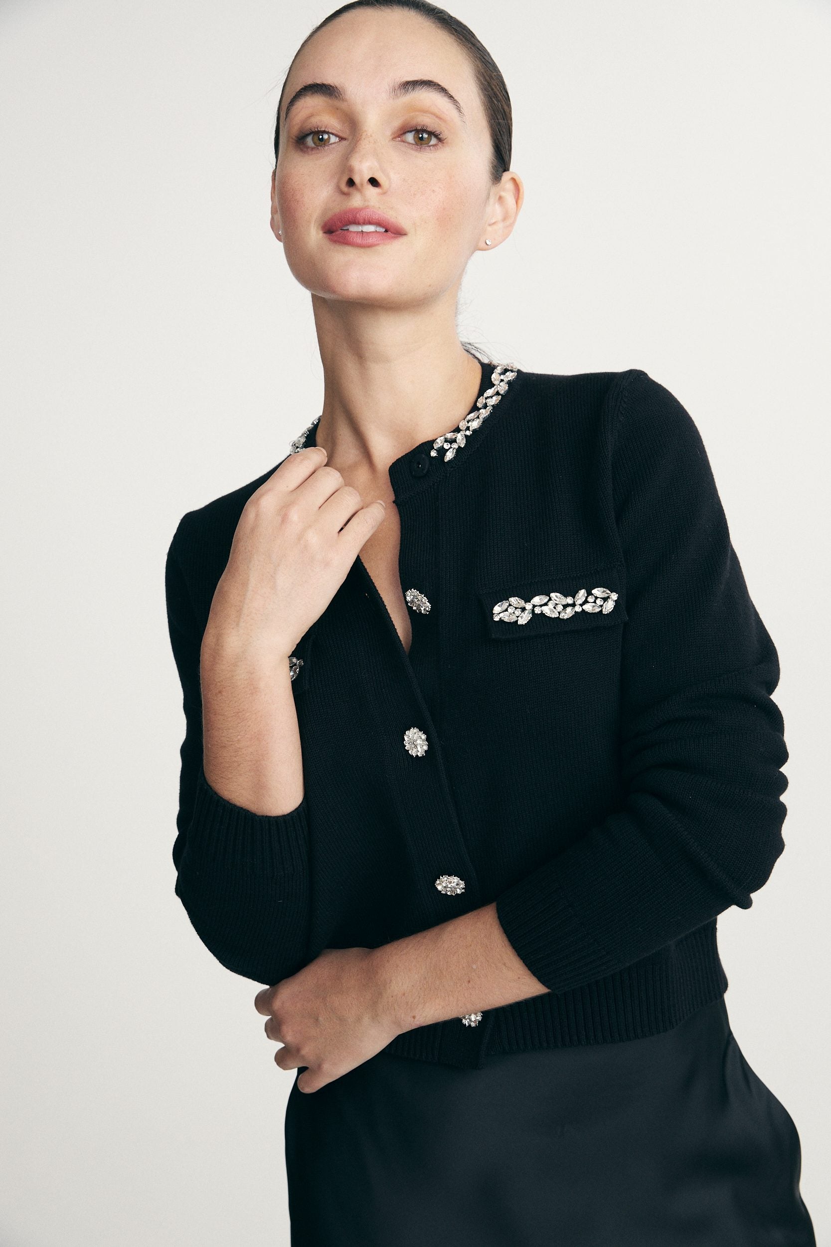 Cardigan embellished with stones