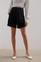 High waist shorts with belt