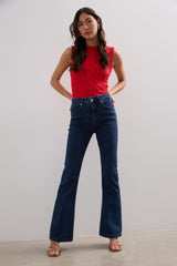 High waisted push-up jeans