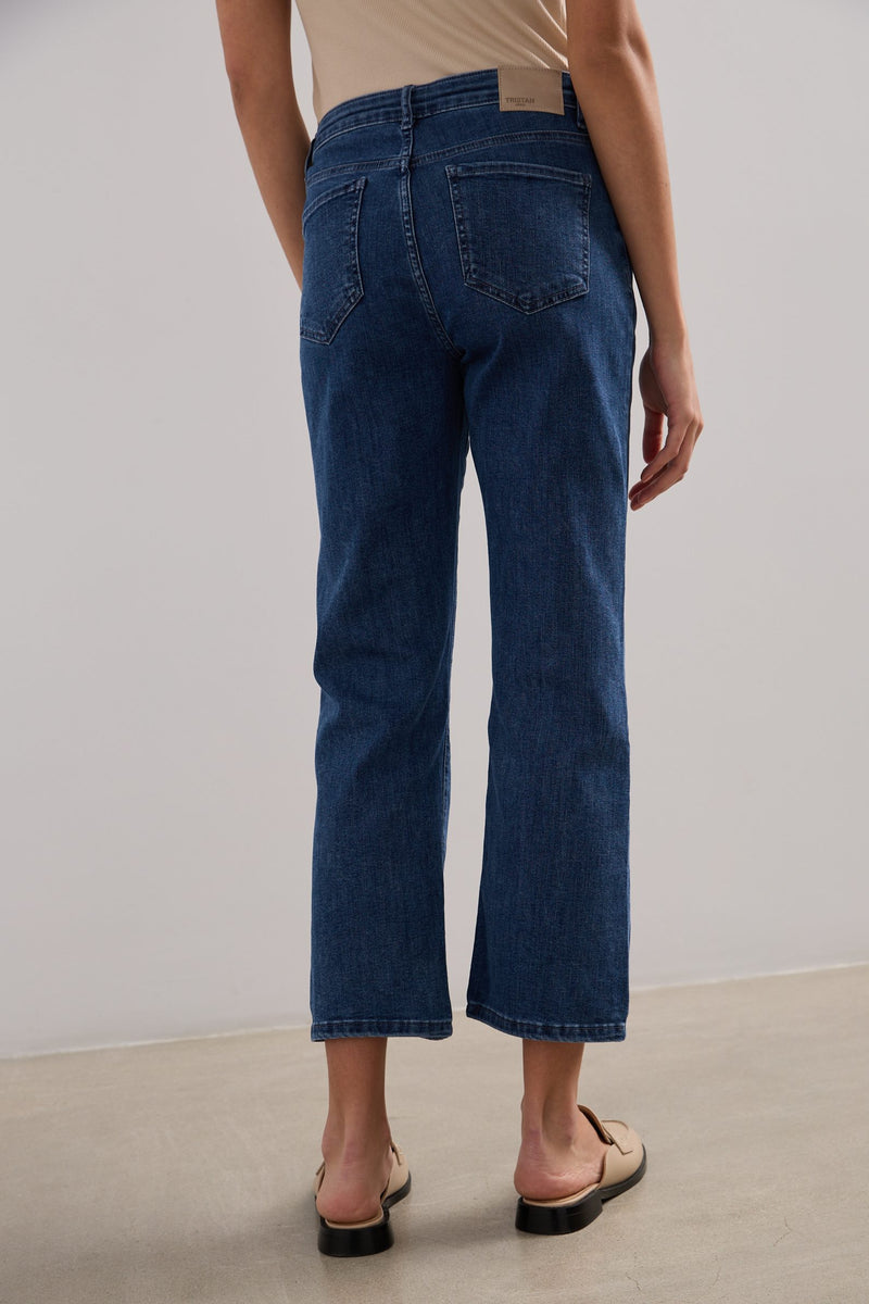 Vogue cropped jeans with slit