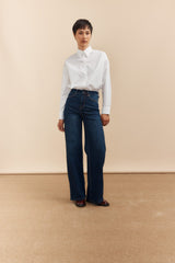 High rise straight-leg jeans