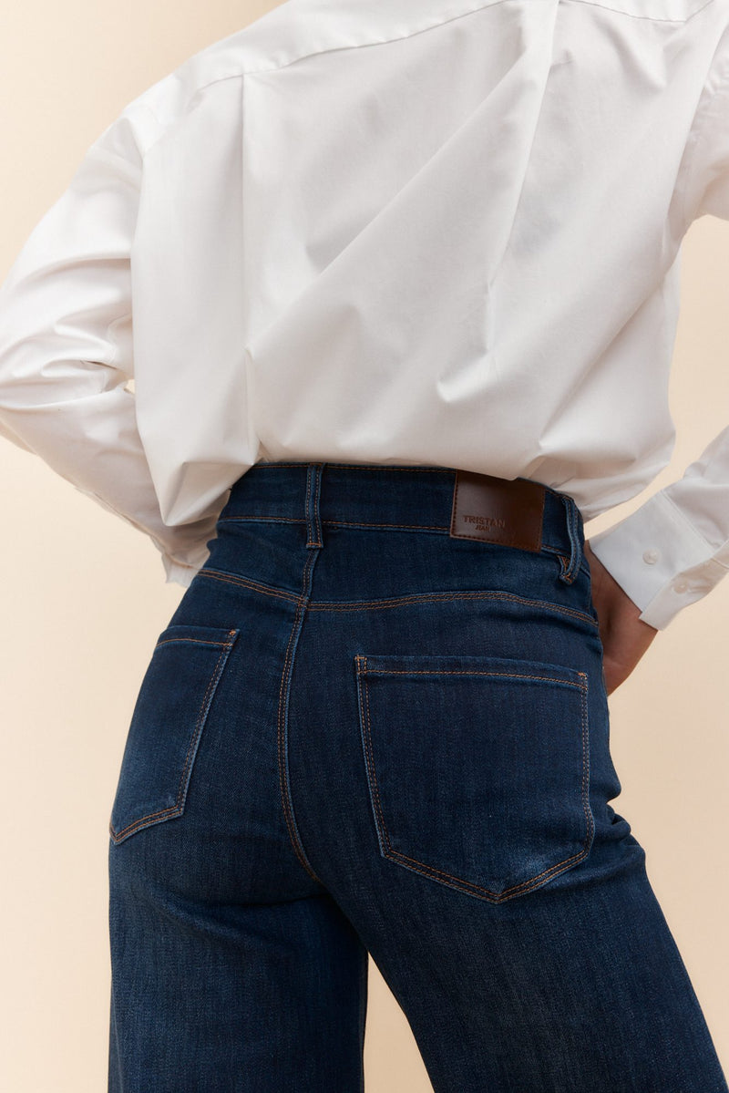 High waist straight jean