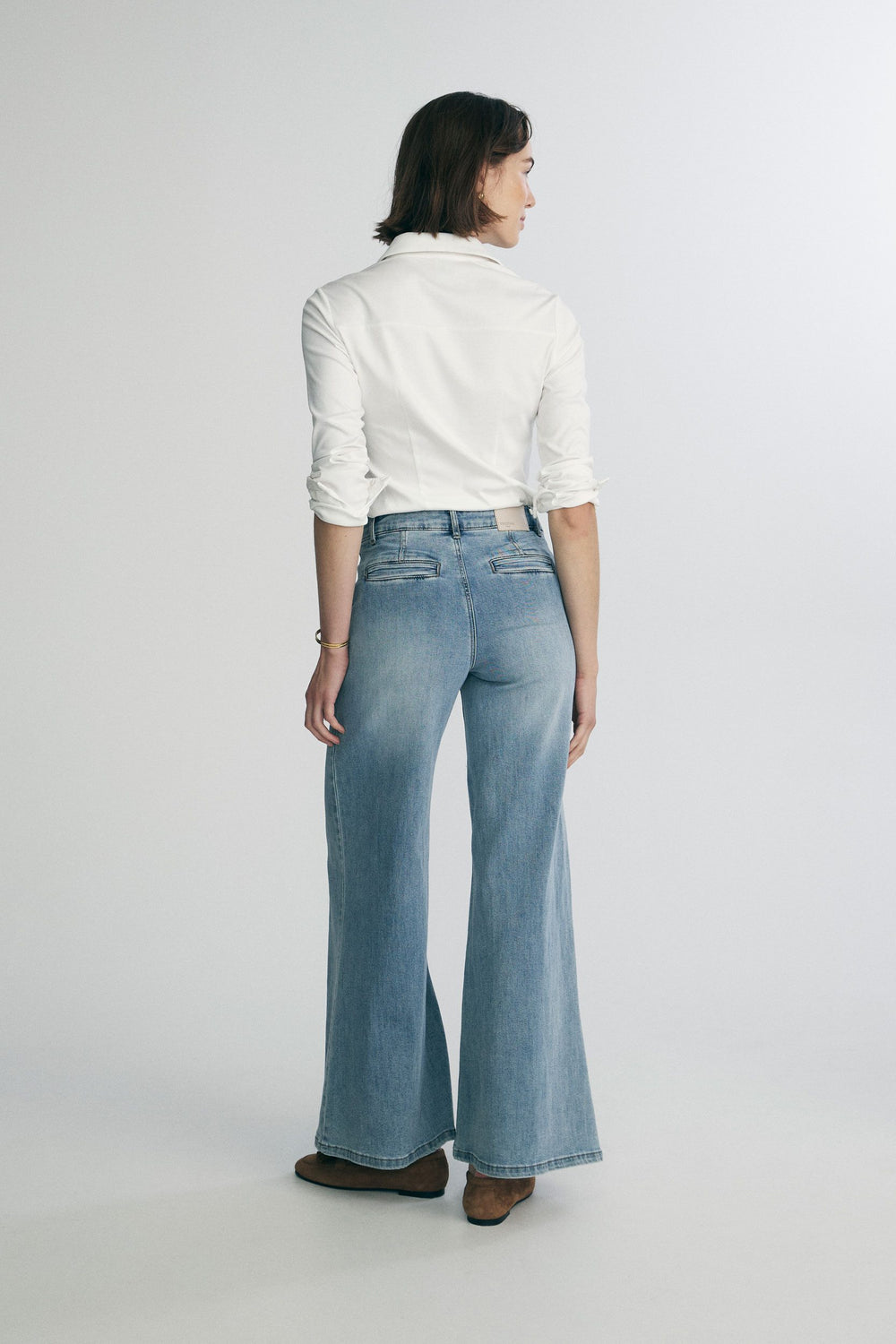 High waist extra wide leg jeans