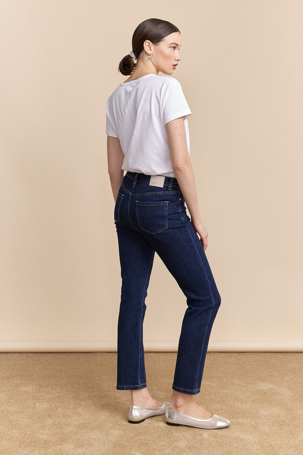 High waist crop jean
