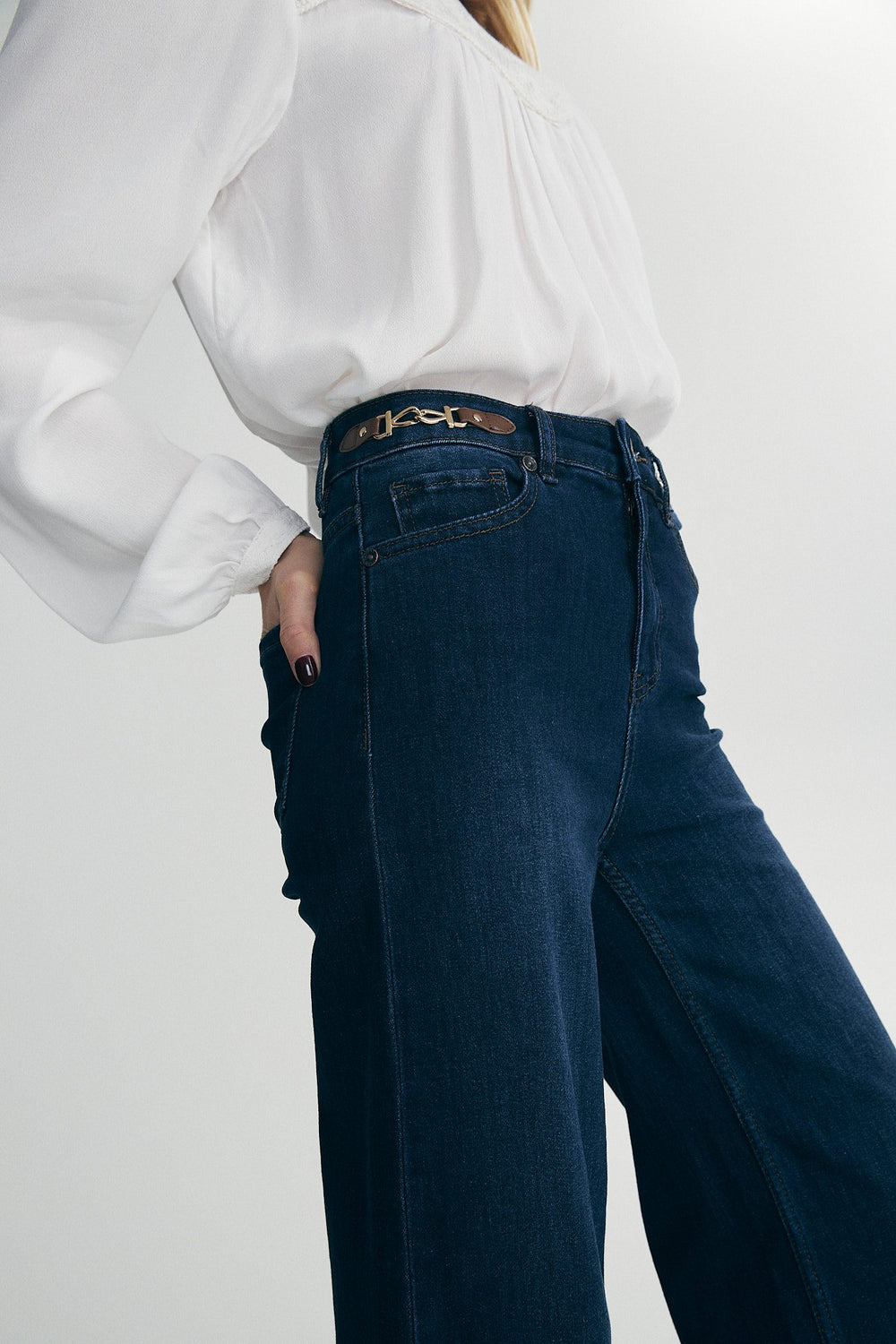 Jeans with side tabs