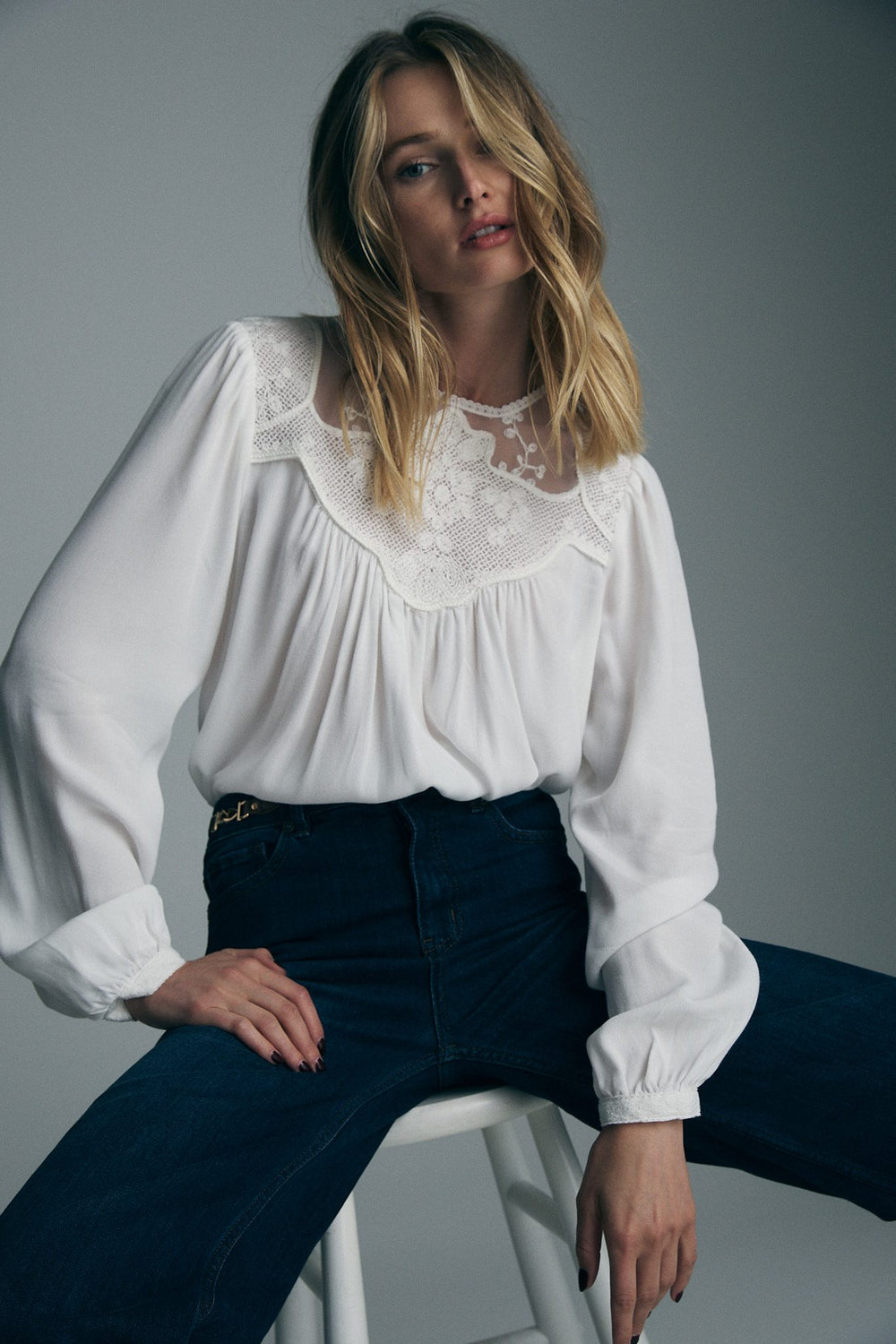 Jeans with side tabs