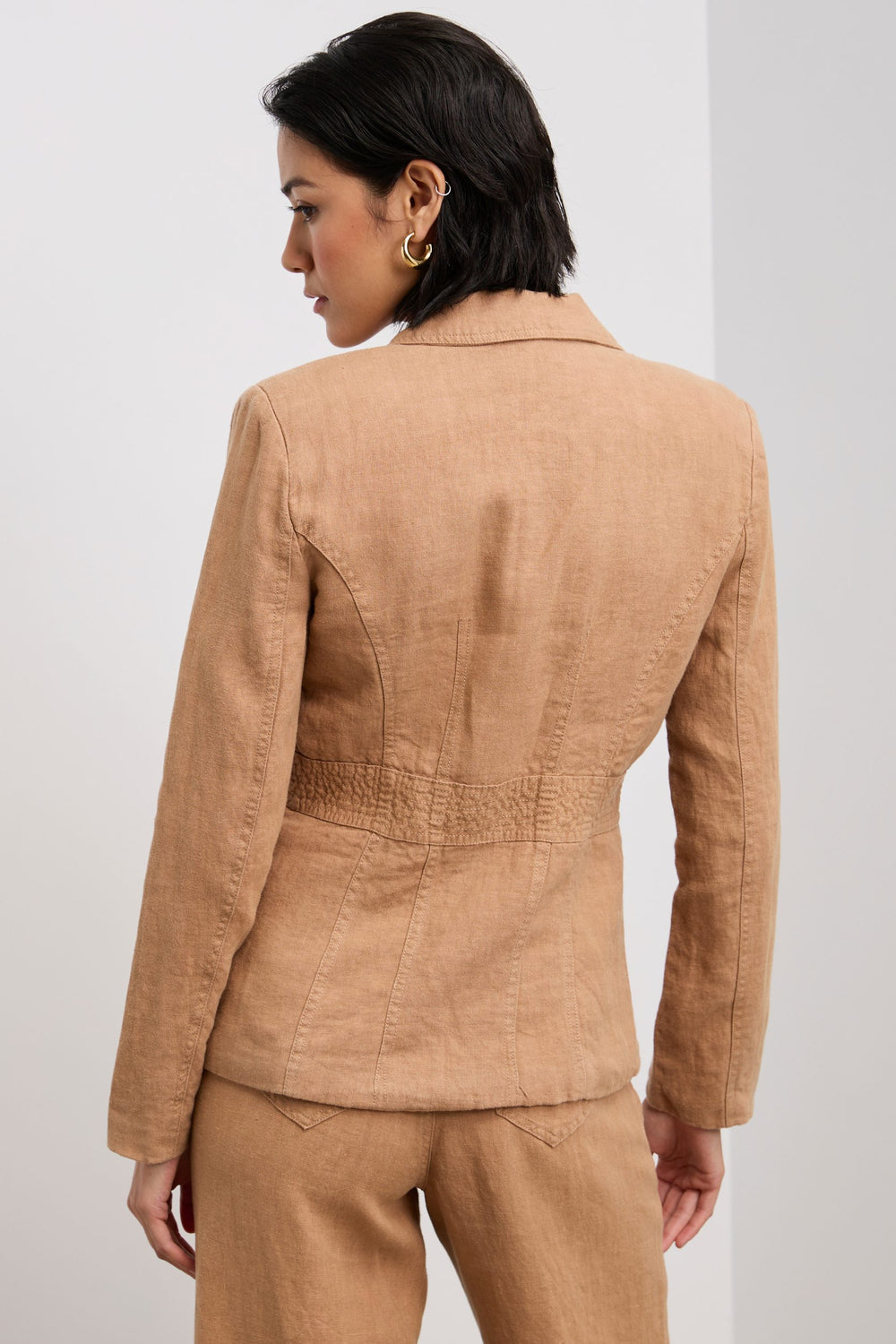 Wide leg crop high waist linen pants