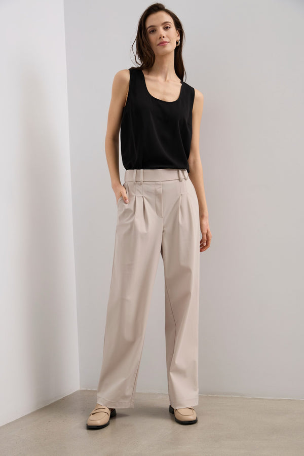 Sport Chic pants with front pleats