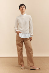 Adjustable ankle high-rise pants