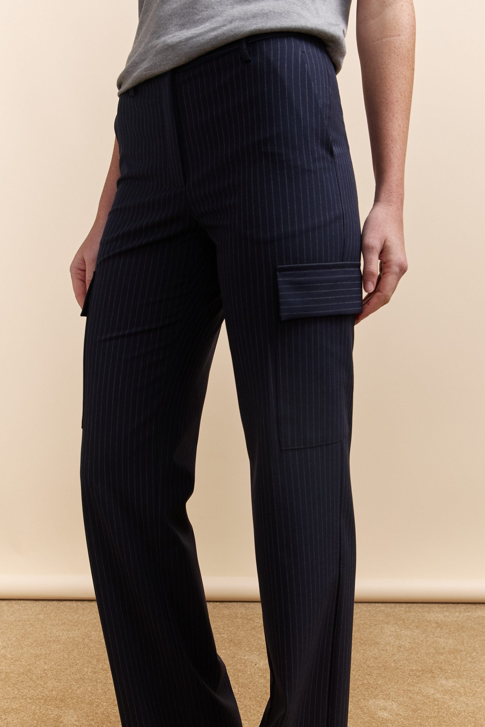 Pinstriped cargo pant