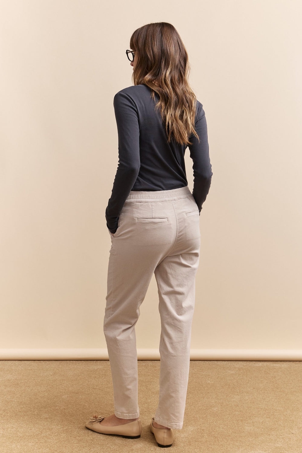 Corduroy pant with drawstring