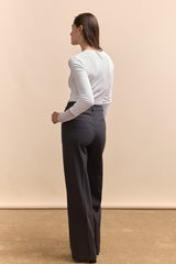 High waist straight pant