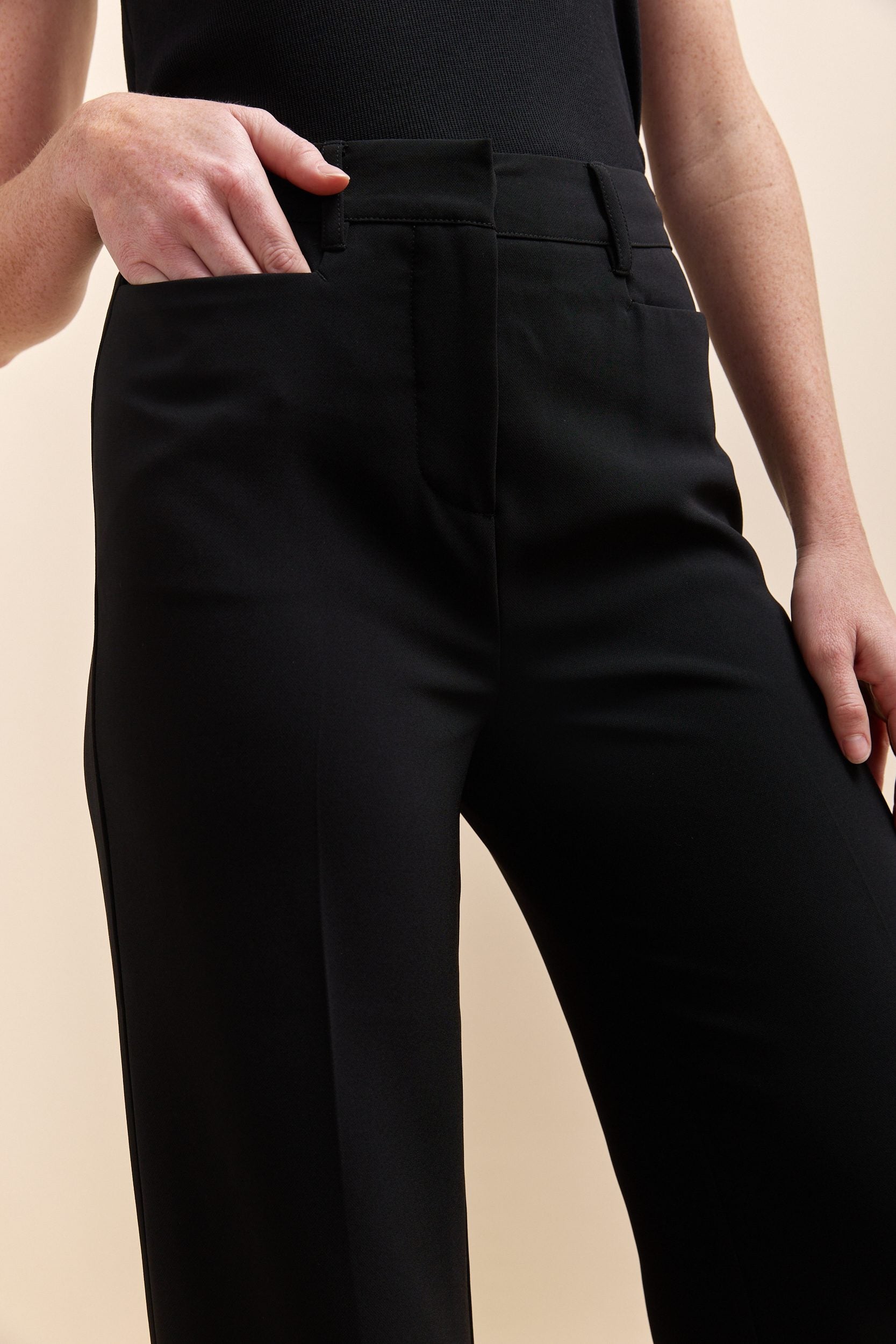 High waist straight pant