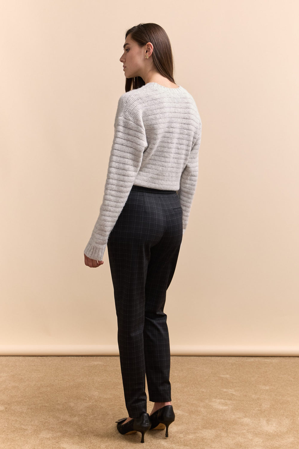 Ponte pant with elastic waist