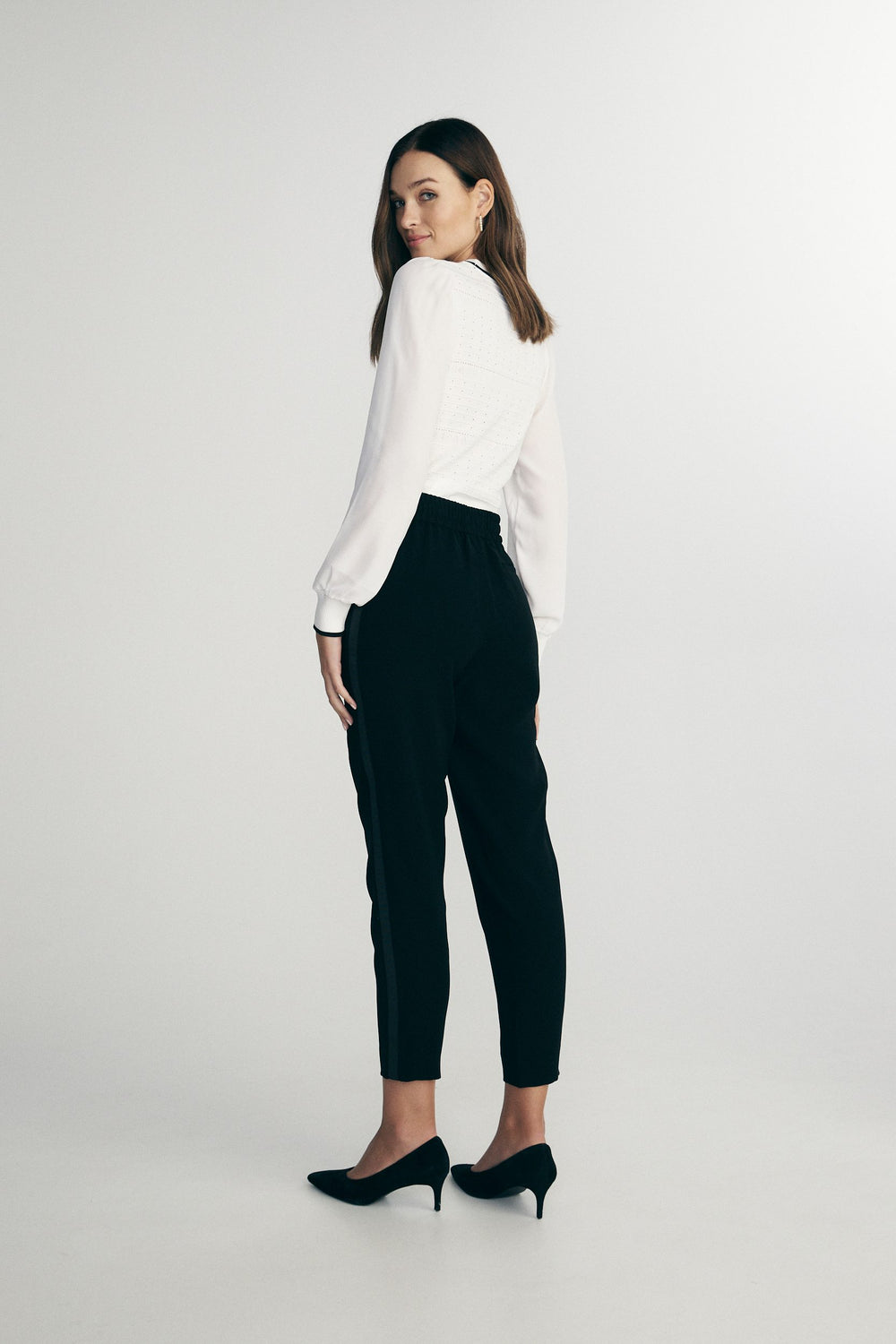 Casual pant with ribbon