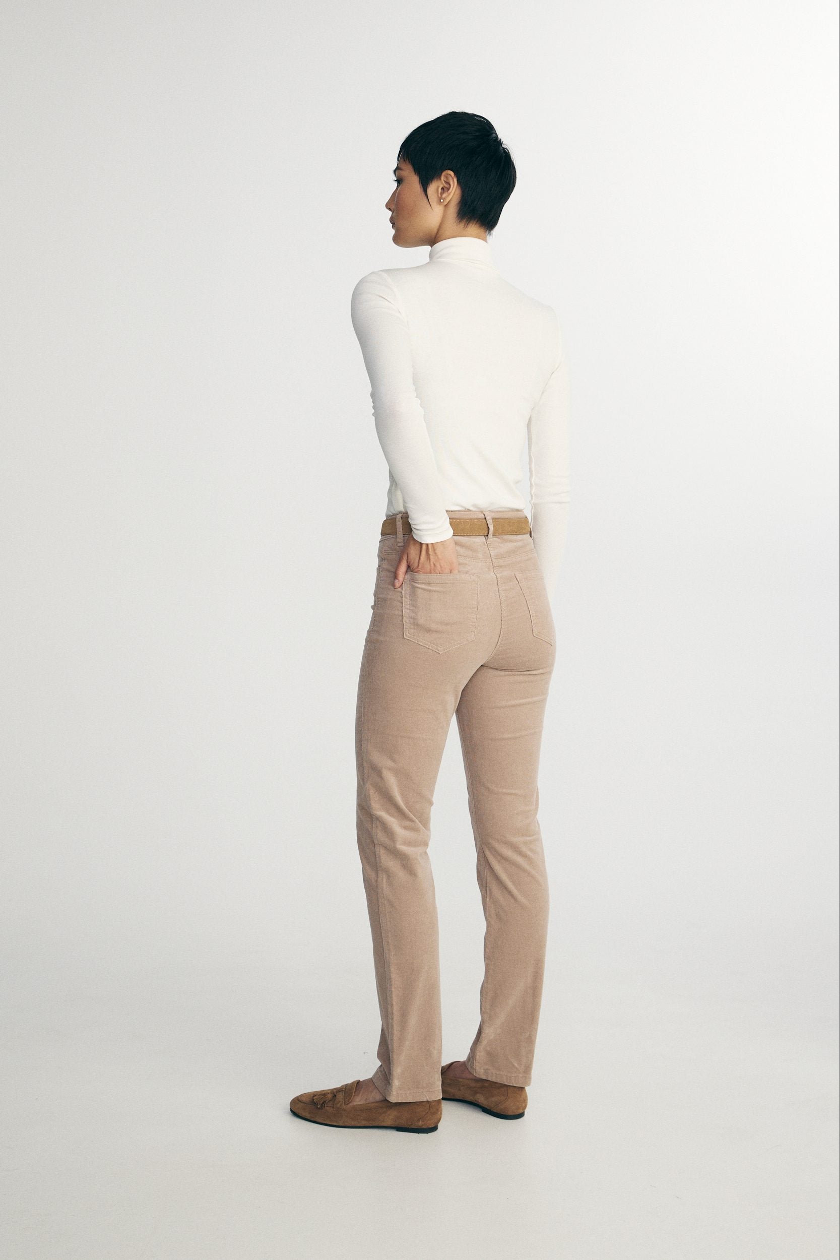 Cropped corduroy pants