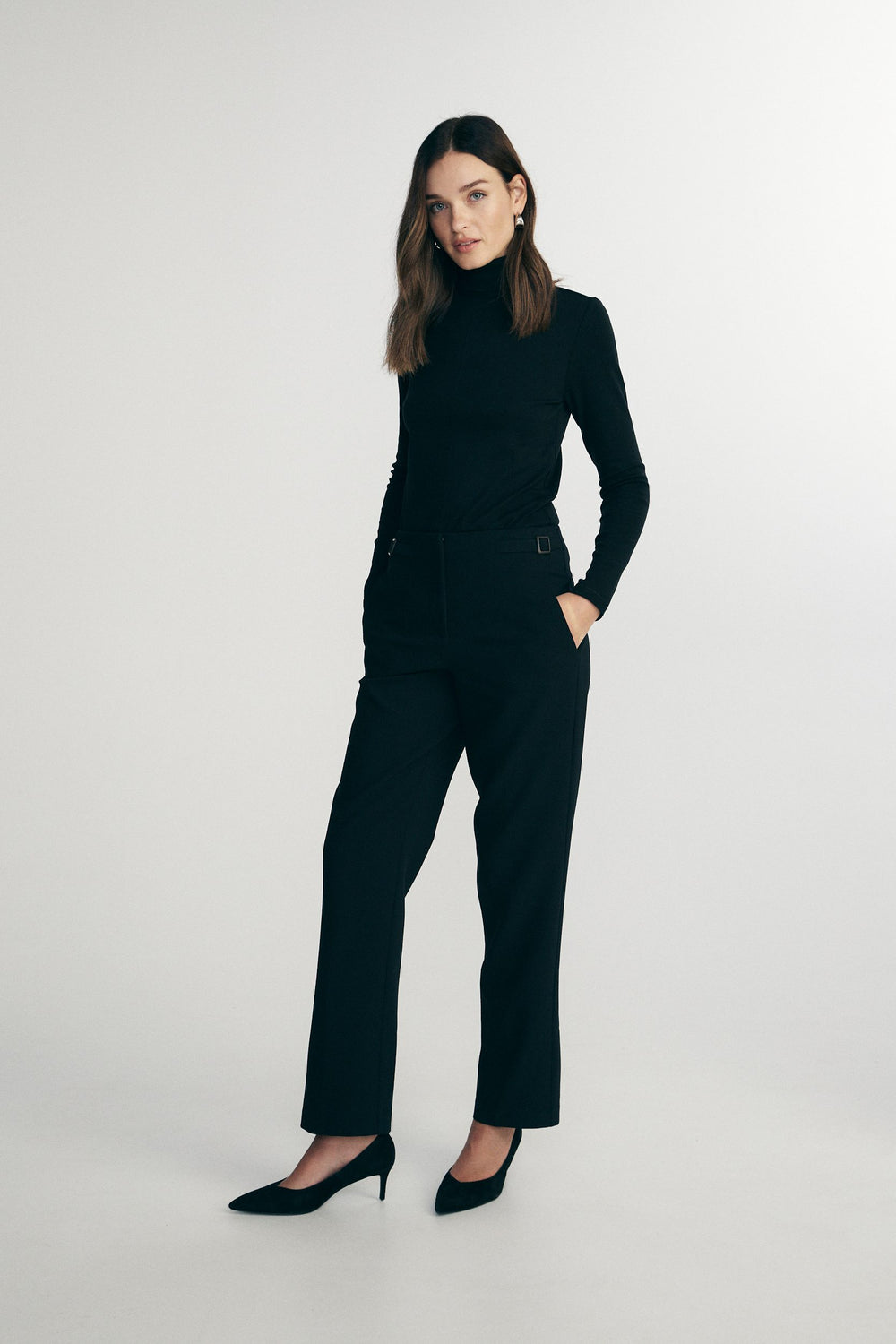High waist pant with side tabs