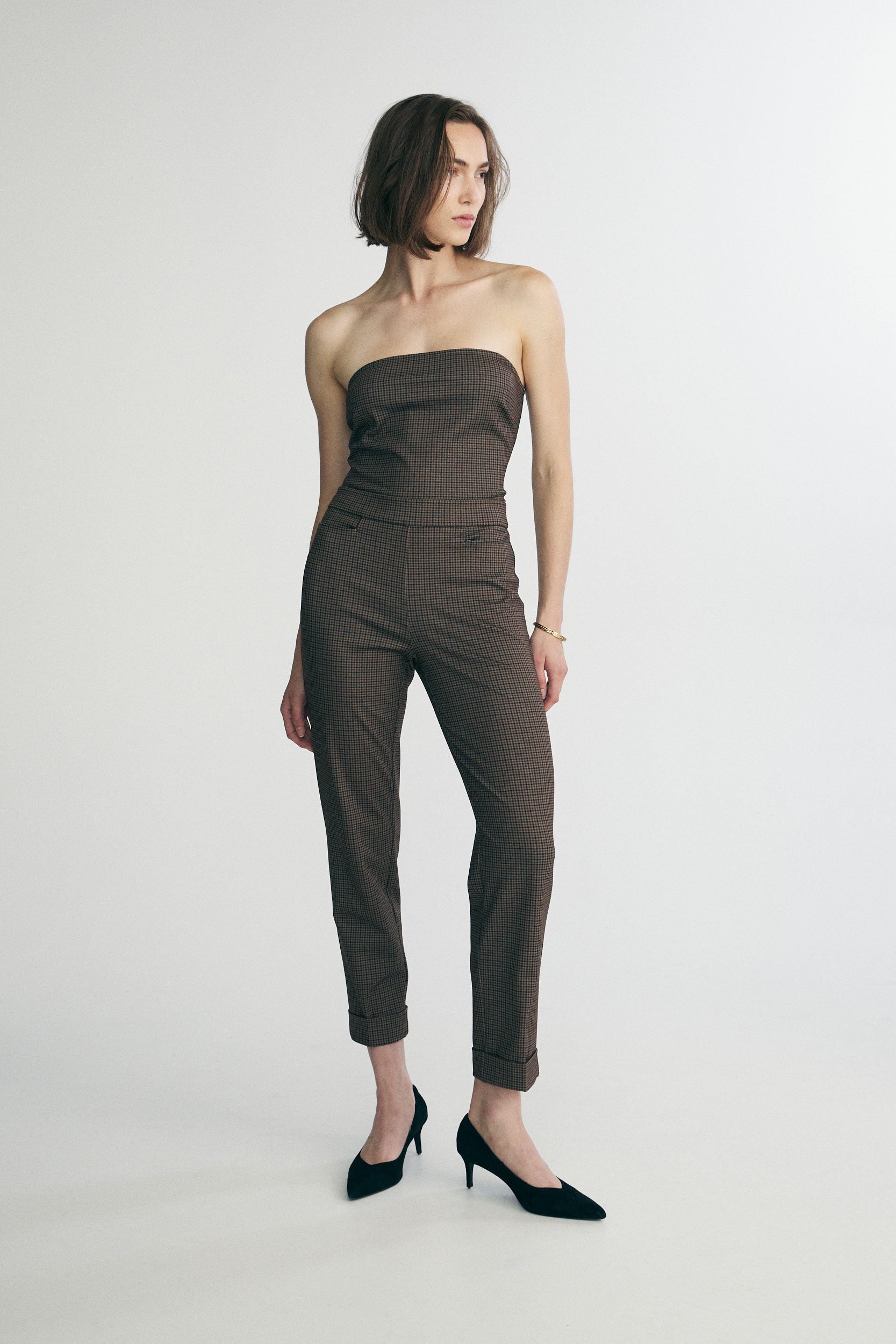 Stretch pant with elastic waist