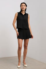 Pleated mini skort