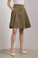 Pleated Flare Skirt